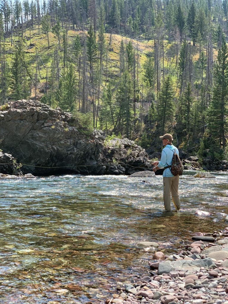 Fly Fishing Remote Trout Stream in the Montana Wilderness